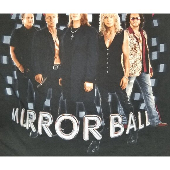 Def Leppard Mirror Ball 2011 Double Sided Black Short Sleeve Tee Shirt Men's XL - Picture 4 of 16